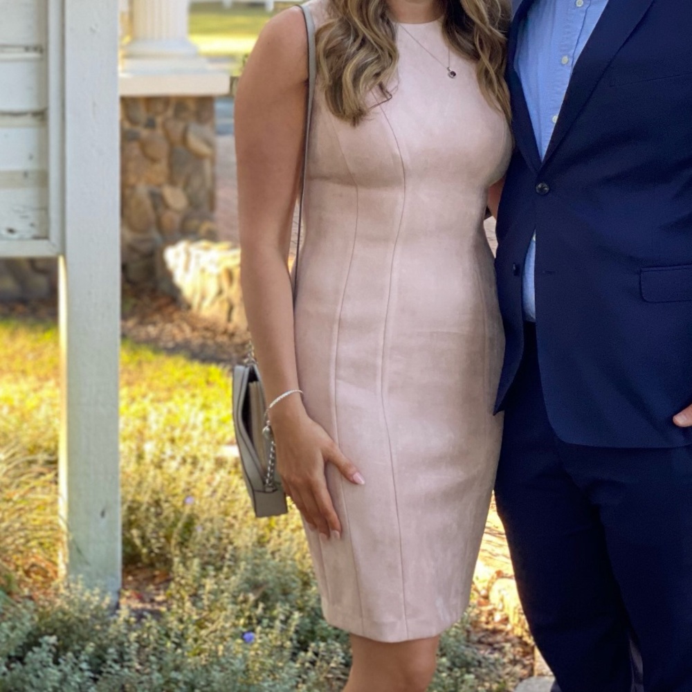 Calvin Klein Suede Scuba Dress